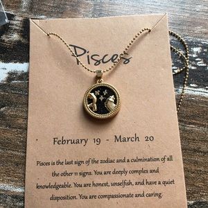 Pisces zodiac necklace 3/$25